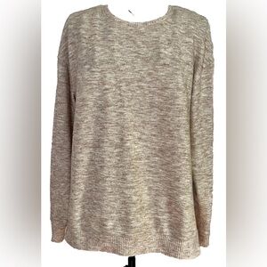 Liz Claiborne Weekend Sweater Pullover Women Large Beige Tan Classic Cozy Preppy